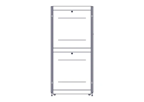 Шкаф Systeme Electric, серия Uniprom, 48U-600/1070, боковые панели 4шт, черный фото 4