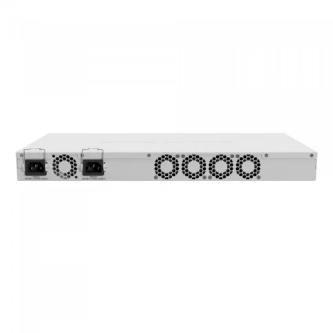 Маршрутизатор/ CCR2116-12G-4S+ Cloud Core Router with Amazon Annapurna Labs Alpine v3 AL73400 CPU (16-cores, 2GHz per core) and Marvell 98DX3255 switch-chip, 16GB RAM, 4xSFP+ cage, 13xGbit LAN, M.2 PCIe slot, RouterOS L6, 1U rackmount case, Dual PSU фото 2