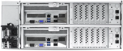 Серверная платформа/ HA401-VG, 4U, 2x2LGA-3647, 24-bay storage server, 24x SATA/SAS hot-swap 3.5"/2.5" universal bay, 2x canister, 4x 9mm 2.5" internal bay, 12G expander board with 2x SFF-8643, 2x SFF-8644, 1300W 1+1 redundant power supply, фото 2