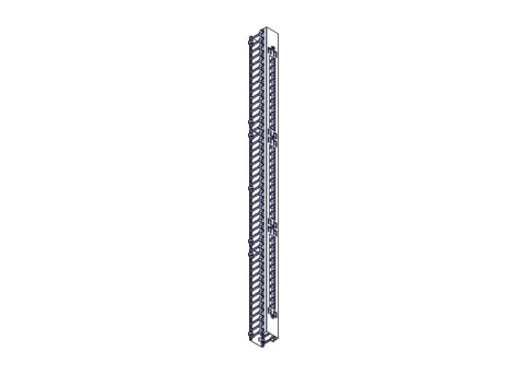 Systeme Electric vertical cable manager, Excelente series, plastic fingers, with cover, for 48U cabinets 750mm and 800mm wide фото 2