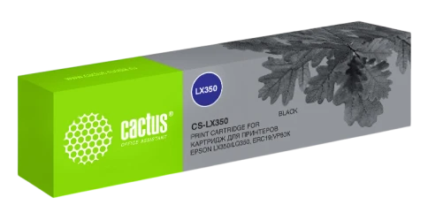 -/ Картридж матричный Cactus CS-LX350 черный для Epson LX350/LQ350/ERC19/VP80K фото 1