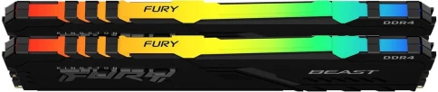 Память оперативная/ Kingston 32GB 5600MT/s DDR5 CL40 DIMM (Kit of 2) FURY Beast RGB XMP фото 2