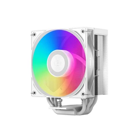 Кулер для процессора/ CPU Cooler PCCooler RT500 TC ARGB WH (245W, 4-pin PWM, 152mm, Al/Cu, 5x6mm, ARGB, 1x120mm, 73.32CFM, 34.9dBA, 2200RPM, S: 1851/1700/1200/115X, AM5/AM4, white) фото 2