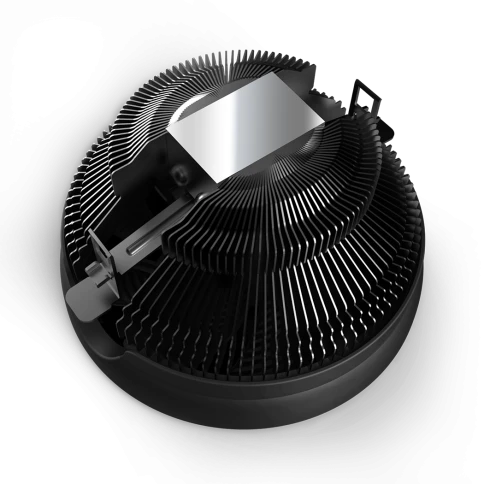 Кулер для процессора/ CPU Cooler PCCooler E126M PRO (92W, 4-pin PWM, 70mm, Al/Cu, -mm, FRGB, 1x120mm, 65.46CFM, 29.8dBA, 1600RPM, S: 1700/1200/115X, AM5/AM4, black) фото 5
