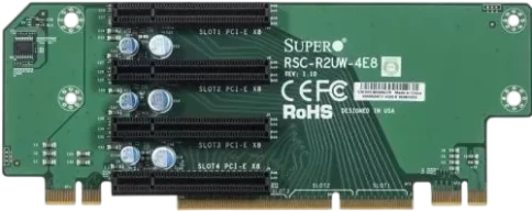 Райзер/ 2U LHS WIO Riser card with four PCI-E x8 slots фото 1