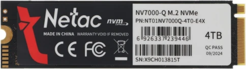 Твердотельный накопитель Netac PCIe 4.0 x4 4TB NT01NV7000Q-4T0-E4X NV7000Q M.2 2280 [NT01NV7000Q-4T0-E4X] фото 4