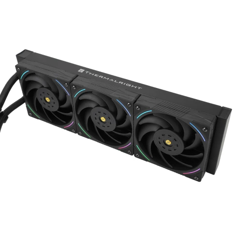 Система жидкостного охлаждения/ Water Cooling System Thermalright Elite Vision 360 (360mm, LED, Black, ARGB/ Fans: 3x120mm, 69CFM, 27dBA, 2150RPM/ Pump height 63mm, Rad thickness 27mm/ S: 1700, 1200, 1851, 115X, 2011, 2066, AM5, AM4) фото 4