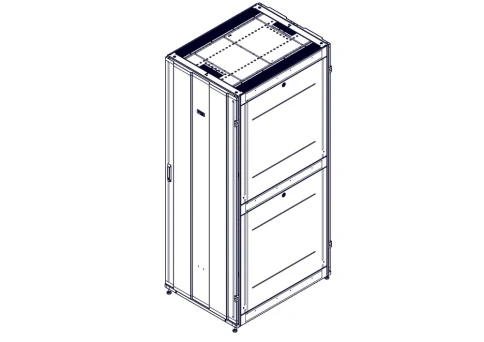 Шкаф Systeme Electric, серия Uniprom, 48U-800/1070, боковые панели 4шт, черный фото 7