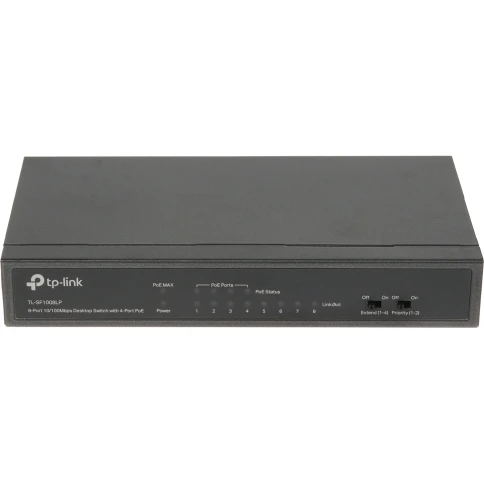 Коммутатор/ 8-port 10/100 Mbps unmanaged switch with 4 PoE ports, metal case, desktop installation, PoE budget-41w. фото 2