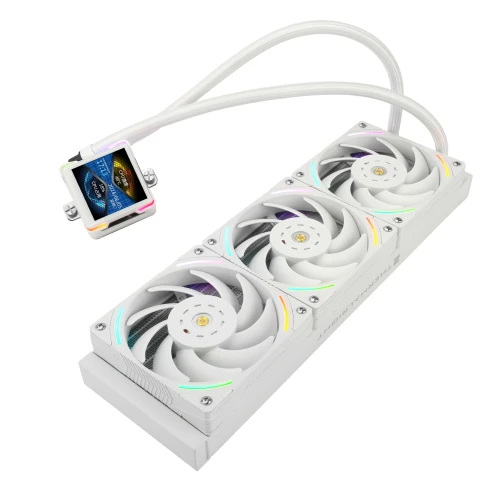Система жидкостного охлаждения/ Water Cooling System Thermalright Elite Vision 360 (360mm, LED, White, ARGB/ Fans: 3x120mm, 69CFM, 27dBA, 2150RPM/ Pump height 63mm, Rad thickness 27mm/ S: 1700, 1200, 1851, 115X, 2011, 2066, AM5, AM4) фото 5