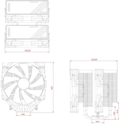Кулер ID-Cooling Frozn A720 Soc-AM5/AM4/1200/1700/1851 черный 4-pin 33.5dB Al+Cu 300W 1300gr Ret (FROZN A720 BLACK) [FROZN A720 BLACK] фото 7