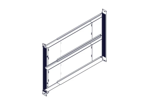 Longitudinal cable channel for cabinets of the Uniprom series, 1U, black фото 10