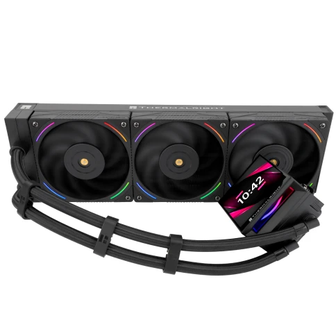 Водяное охлаждение для процессора/ Water Cooling System Thermalright Hyper Vision 360 (360mm, LED, Black, ARGB/ Fans: 3x120mm, 69CFM, 27dBA, 2150RPM/ Pump height 68mm, 6400RPM, Rad thickness 27mm/ S: 1700, 1200, 1851, 115X, 2011, 2066, AM5, AM4) фото 5