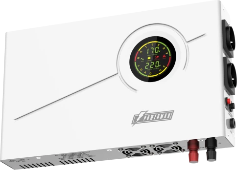 ИБП POWERMAN Smart 1000 INV, линейно-интерактивный,  1000ВА/600Вт, 140-275В,  2 евророзетки, внешняя батарея 12В от 45Ач до 200Ач (не входит в комплект поставки), ток заряда 13А, ЖК-дисплей, навесной, 410мм х 268мм х 70мм,  10.06 кг./ UPS POWERMAN Smart 1 фото 1