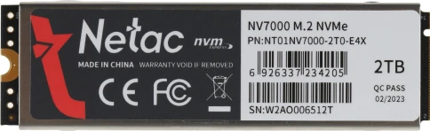 Твердотельный накопитель Netac PCIe 4.0 x4 2TB NT01NV7000-2T0-E4X NV7000 M.2 2280 [NT01NV7000-2T0-E4X] фото 3