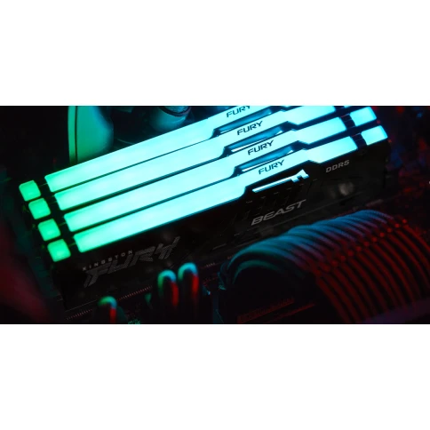 Память оперативная/ Kingston 64GB 6000MT/s DDR5 CL40 DIMM (Kit of 4) FURY Beast RGB XMP фото 8