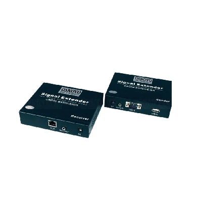 Комплект/ OSNOVO Комплект (передатчик+приемник) для передачи VGA, USB(клавиатура+мышь) и аудиосигнала по сети Ethernet. Расстояние передачи "точка-точка" до 200м фото 1