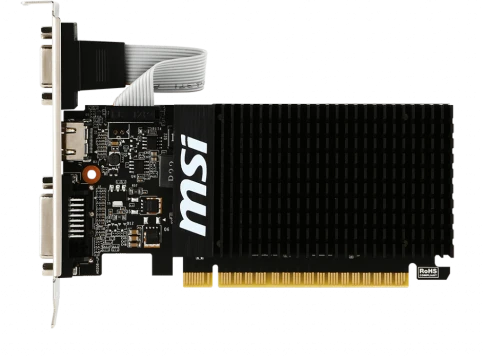 Видеокарта/ VGA MSI NVIDIA GeForce GT 710 2GB, DDR3/64-bit, PCIe 2.0, 1xD-Sub, 1xDVI-D, 1xHDMI 2.0, 1-slot фото 2