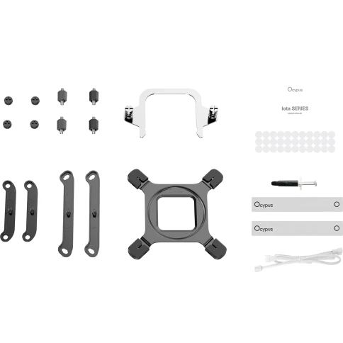 Система жидкостного охлаждения/ Water Cooling System Ocypus Iota L24 WH (280W, 240mm, LED temp, White, ARGB Pump, Fans: 2x120mm, 77CFM, 2000RPM/ Pump height 65mm, 27dBA, 3100RPM, Rad thickness 27mm/ S: 1851, 1700, 1200, 115X, AM5, AM4) фото 6