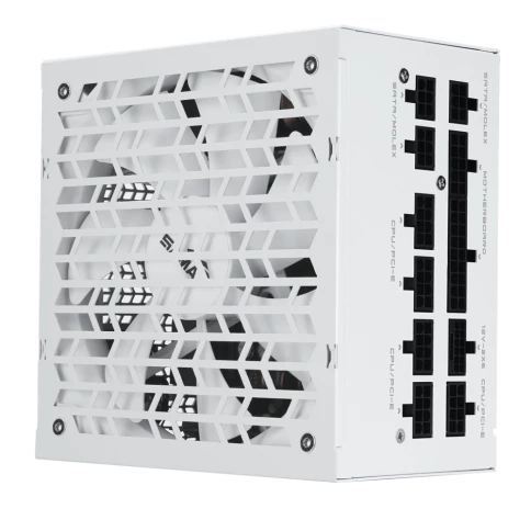 Блоки питания/ Power Supply SAMA G850 White (HAT-850yzB1G), 850W 80+ Gold (ATX, 3.1, PCIe 5.0, Full modular, 1x24(20+4)pin mesh 550mm, 2xCPU 8(4+4)pin 700mm, 2xPCIe*2 8(6+2)pin 550+150mm, 1x12VHPWR PCIe 5.1 12+4pin 600W 600mm, 3xSATA*3 450+150+150mm, 1xMO фото 1