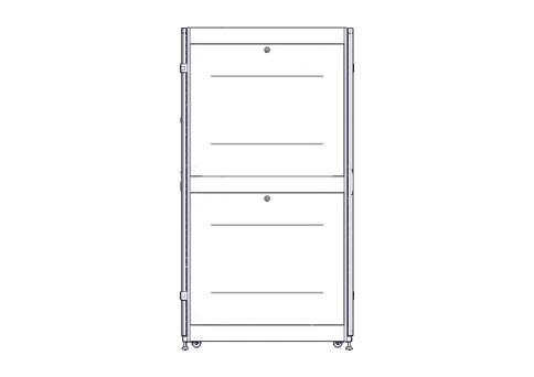 Шкаф Systeme Electric, серия Uniprom, 42U-600/1070, боковые панели 4шт, черный фото 3