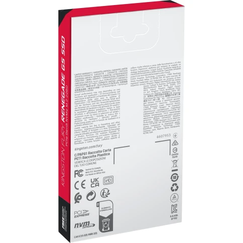 Твердотельный накопитель/ Kingston SSD Fury Renegade, 1024GB, M.2(22x80mm), NVMe, PCIe 5.0 x4, 3D TLC, R/W 14200/11000MB/s, IOPs 2 200 000/2 150 000, TBW 1000, DWPD 0.5 (60 мес) фото 5