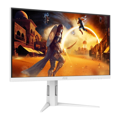 AOC Q27G4/WS 27" 2560x1440, IPS, 200Hz, 80M:1, 450cd, 0.3 ms, HDMI 2.0, DisplayPort 1.4, Height adj 130, pivot, VESA 100, 3Y, White/Silver фото 2