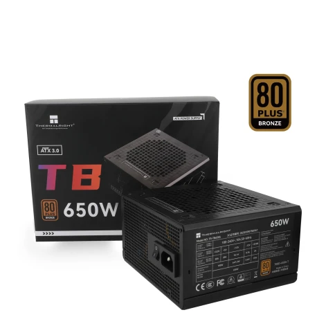 Блок питания 650W/ Power Supply Thermalright, 650W 80+ Bronze (ATX, 3.0, Non-modular, 1x24(20+4)pin 550mm, 1xCPU*2 8(4+4)pin 600+150mm, 1xPCIe*2 8(6+2)pin 500+150mm, 1xSATA*3+MOLEX4pin*1 400+150+150+150mm, 1xSATA*2+MOLEX4pin*2 400+150+150+150mm, Active, 1 фото 5