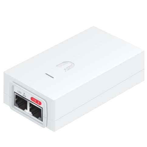 Инжектор/ Ubiquiti POE-48-24W-WH, 48V, 24W (0.5A) passive Power over Ethernet (PoE) injector in white фото 1