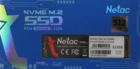 Твердотельный накопитель Netac PCIe 3.0 x4 512GB NT01N930E-512G-E4X N930E Pro M.2 2280 [NT01N930E-512G-E4X] фото 7