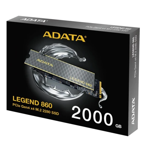 Твердотельный накопитель/ ADATA SSD LEGEND 860, 2000GB, M.2(22x80mm), NVMe 1.4, PCIe Gen 4x4, 3D NAND, R/W 6000/5000MB/s, IOPs н.д./н.д., TBW 640, DWPD 0.2 (5 лет) фото 18