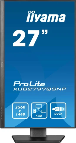 Монитор Iiyama 27" ProLite XUB2797QSNP-B1 черный IPS LED 16:9 HDMI M/M матовая HAS Piv 1300:1 300cd 178гр/178гр 2560x1440 100Hz DP Quad HD 2K (1440p) USB 6.1кг фото 2