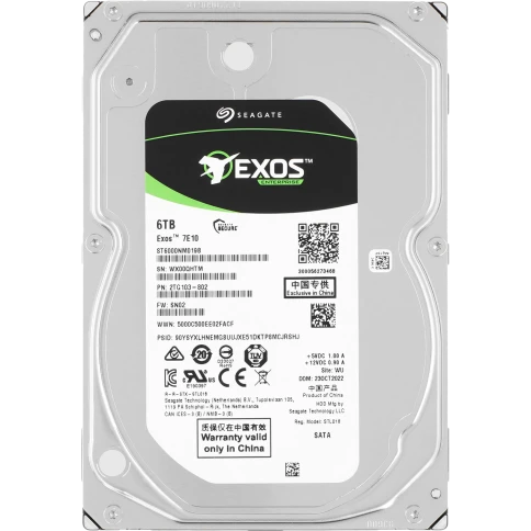 Жесткий диск Seagate SATA-III 6TB ST6000NM019B Server Exos 7E10 4KN (7200rpm) 256Mb 3.5" [ST6000NM019B] фото 1