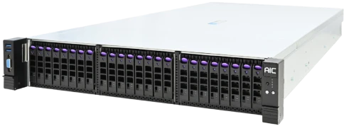 Серверная платформа/ 2U 8x 2.5" NVMe + 16x 2.5" SAS/SATA hot-swap (3x PCIe Gen5 Tri-mode 8-port backplane), 2x 2.5" SATA hot-swap (rear), 4x 8038 FAN, Acbel 1600W redundant power supply Titanium (C14 inlet), Vega motherboard, DDR5 RDIMM x16 фото 1