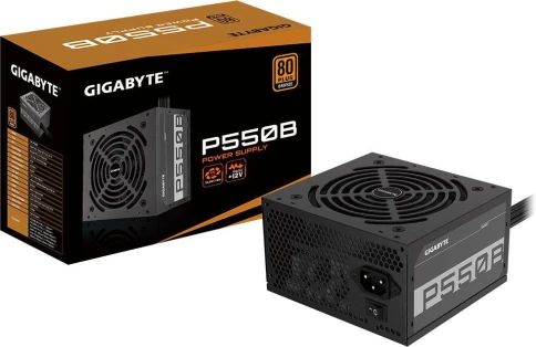 Блоки питания/ Power Supply Gigabyte GP-P550B, 550W 80+ Bronze (ATX, 2.31, Non-modular, 1x24(20+4)pin, 1x4+4-pin CPU, 3xMolex, 2x6+2-pin PCIe, 6xSATA3, Active, 120x120mm, 150x140x86mm, APFC, black) фото 7