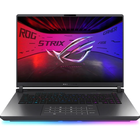 Ноутбук/ ASUS ROG Strix G16 G615LW-S5080 16"(2560x1600 (матовый, 240Hz) IPS)/Intel Core Ultra 9 275HX(2.7Ghz)/32768Mb/1024PCISSDGb/noDVD/Ext:NVIDIA GeForce RTX 5080(16384Mb)/Cam/BT/WiFi/90WHr/war 1y/2.65kg/Eclipse Gray/DOS фото 1