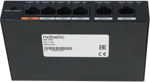 Коммутатор POE сетевой индустриальный 4 портовый 2-го уровня 4 POE порта RJ45 -100mb 2 порта Uplink RJ-45 -100mb Поддержка IEEE802.3af (PoE) IEEE802.3at (PoE+) Hi-PoE PoE бюджет 60Вт Порт №1 – до 60Вт порты №2-4 – до 30Вт на порт Питание DC 51В/ 1.25A -10 фото 2