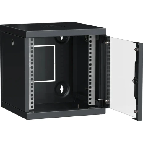 LINEA WS Шкаф 10" 9U 320х310мм дверь стекл. черн. фото 2