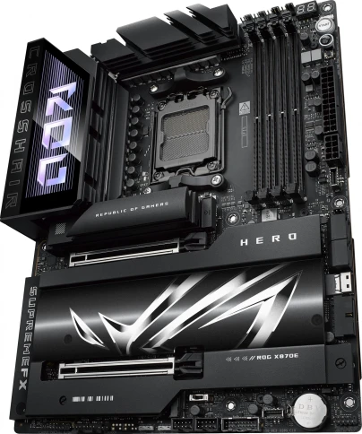 Материнская плата ASUS ROG CROSSHAIR X870E HERO SocketAM5 AMD X870 4xDDR5 ATX AC`97 8ch(7.1) 5Gigabit + 2.5Gigabit Ethernet RAID+HDMI [ROG CROSSHAIR X870E HERO] фото 9
