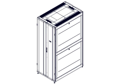Systeme Electric mounting cabinet, Uniprom series, 42U-750/1200, 4pcs side panels, black фото 2