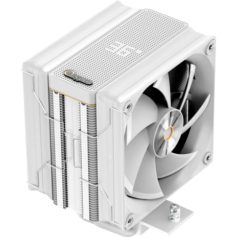 Кулер для процессора/ CPU Cooler Ocypus Iota A40 WH Dual Fan (220W, 4-pin PWM, LED temp., 156.7mm, Al/Cu, 4x6mm, 2x120mm, 77CFM, 29dBA, 2000RPM, S: 1851/1700/1200/115X, AM5/AM4, white) фото 1