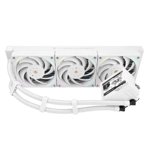 Водяное охлаждение для процессора/ Water Cooling System Thermalright Mjolnir Vision 360 (360mm, LED, White, ARGB/ Fans: 3x120mm, 69CFM, 27dBA, 2150RPM/ Pump height 65mm, Rad thickness 27mm/ S: 1700, 1200, 1851, 115X, 2011, 2066, AM5, AM4) фото 3