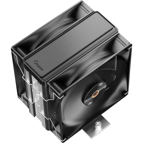Кулер для процессора/ CPU Cooler Ocypus Delta A40 Elite BK Dual FAN (220W, 4-pin PWM, 156.7mm, Al/Cu, 4x6mm, 2x120mm, 73CFM, 29dBA, 2000RPM, S: 1851/1700/1200/115X, AM5/AM4, black) фото 2