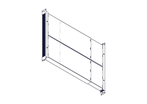 Longitudinal cable channel for cabinets of the Uniprom series, 1U, black фото 5