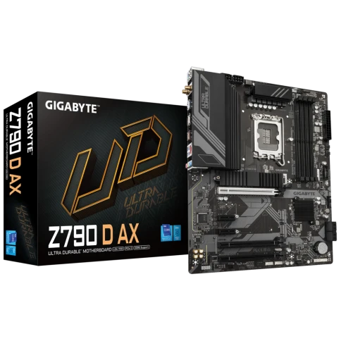 Материнская плата/ MB GIGABYTE INTEL Z790 s1700, 4xDDR5(192GB), HDMI 2.1/DP, 1xPCIe 5.0x16, 1xPCIe 4.0x16, 1xPCIe 3.0x16, 2xPCIe 3.0, 1xLAN (2.5GbE), Wi-Fi, BT, 4xSATA 6Gb/s, 3xM.2, 1xUSB-C, 5xUSB 3.2, 2xUSB 2.0, 1xPS/2, ATX фото 1