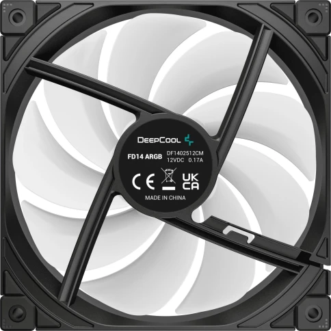 Вентилятор для корпуса Deepcool FD14 ARGB 140х140x25 черный 4-pin 25.6дБ (R-FD14-BKAPN1-G) Ret [R-FD14-BKAPN1-G] фото 5