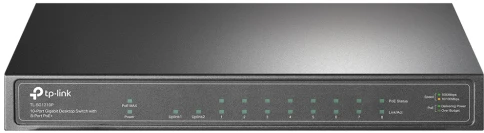 Коммутатор/ 8-port gigabit Unmanaged PoE+ Switch with 1 Gigabit RJ-45 + 1 SFP uplink ports, desktop mount, 8 802.3af/at compliant  PoE+ ports, 1 Gigabit RJ-45 + 1 SFP uplink ports фото 1