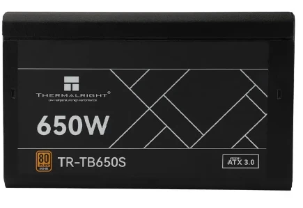 Блок питания 650W/ Power Supply Thermalright, 650W 80+ Bronze (ATX, 3.0, Non-modular, 1x24(20+4)pin 550mm, 1xCPU*2 8(4+4)pin 600+150mm, 1xPCIe*2 8(6+2)pin 500+150mm, 1xSATA*3+MOLEX4pin*1 400+150+150+150mm, 1xSATA*2+MOLEX4pin*2 400+150+150+150mm, Active, 1 фото 1