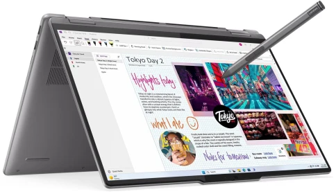 Lenovo Yoga 7 2-in-1 16AHP9 16"(1920x1200 IPS)/Touch/AMD Ryzen 7 8840HS(3.8Ghz)/16384Mb/512PCISSDGb/noDVD/Int:AMD Radeon 780M/Cam/BT/WiFi/71WHr/war 1y/1.99kg/arctic grey/Win11Home_ENG + 65W, с гравировкой фото 8