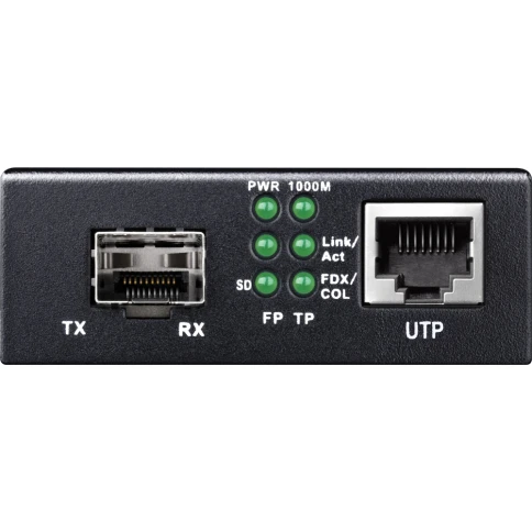 Медиаконвертер/ 10/100/1000M SFP Slot to 10/100/1000M PoE+ Port, IEEE 802.3at/af фото 2